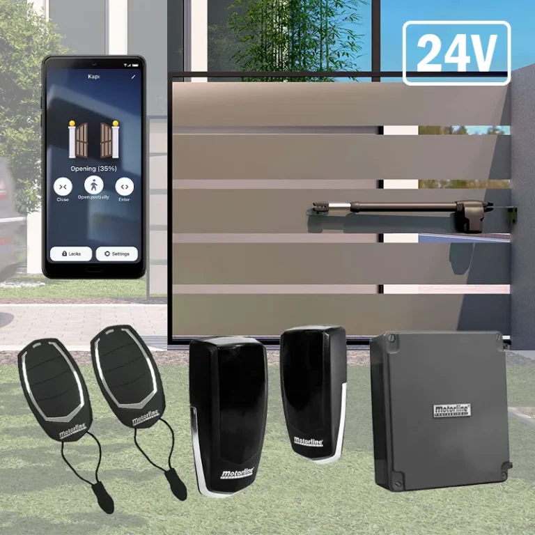 motorline lince 400 24 v pohon dvojkrídlovej brány so smart ovládaním a kompletným setom