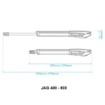 Motorline JAG 600 dvojkrídlový pohon brány 230V – set – Obrázok 2